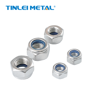 DIN 985 TINLAI in 304/316 stainless steel SS fasteners screw hexagon nylon nuts with blue wring Key attributes