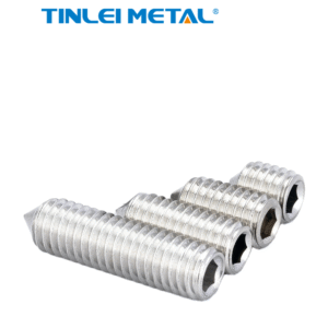 Set Screw Set screw at tip end inner triangle triangle drive fasteners DIN914 in 304/ 316 screw with cone point Key attributes