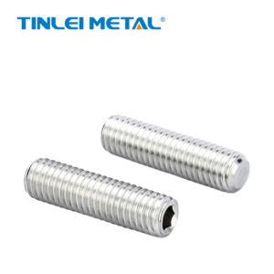 2022 DIN916 set screw with flat point in 304/ 316 stainless steel fasteners hex socket screw Key attributes