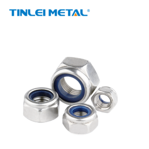 TINLAI 304/316 stainless steel SS DIN985 thin nylon hexagon lock nut with blue wring Key attributes
